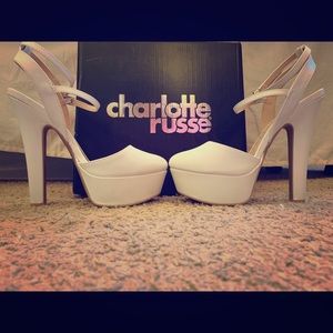 White Strap Size 8 Heels